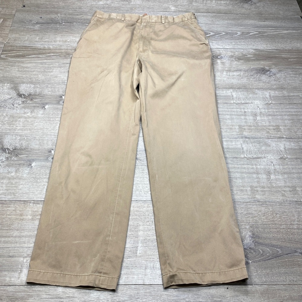 Polo Ralph Lauren Chino Pants Mens 36L Tan Khaki Cotton Twill Casual Trousers
